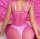 Pink Desire Bodystocking – Pinkfarbener Netz-Body mit Mehrfachträgern & ouvert Schritt, One Size XS–L