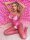 Pink Desire Bodystocking – Pinkfarbener Netz-Body mit Mehrfachträgern & ouvert Schritt, One Size XS–L