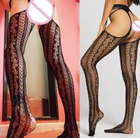 Dark Desire Men’s Straps Tights – Verführerische Netz-Strumpfhose mit Straps-Optik, XS-M