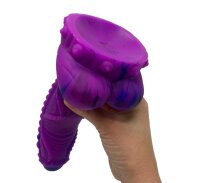 Astro Beast Dildo – Alien Fantasy Dildo in Purple with Galactic Texture, 21 cm