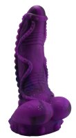 Astro Beast Dildo – Alien Fantasy Dildo in Purple with Galactic Texture, 21 cm