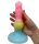 Solar Pop Dildo – Realistic Silicone Shaft in Pink-Yellow-Blue, 17 cm, with Suction Base & Rainbow Gradient