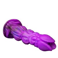 Venom Root Dildo – Organischer Fantasy-Dildo in violett-schwarzer Wurzelform, 24 cm mit knotiger Struktur und tiefen Auswölbungen