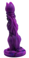 Venom Root Dildo – Organischer Fantasy-Dildo in violett-schwarzer Wurzelform, 24 cm mit knotiger Struktur und tiefen Auswölbungen