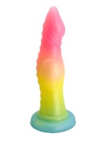 Rainbow Serpent Dildo – Farbverlauf-Dildo, 18,5 cm, mit Struktur, sanfte Wellen, ideal für intensive Stimulation