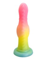 Rainbow Serpent Dildo – Farbverlauf-Dildo, 18,5 cm, mit Struktur, sanfte Wellen, ideal für intensive Stimulation