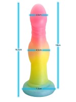 Rainbow Serpent Dildo – Farbverlauf-Dildo, 18,5 cm, mit Struktur, sanfte Wellen, ideal für intensive Stimulation