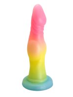 Rainbow Glow Dildo – Colorful Fantasy Dildo, 18.5...