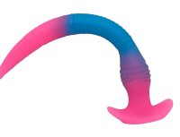 Glowtail Serpent Dildo – Glowing Tentacle Dildo in Pink-Blue with Flexible Design, 28 cm