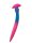 Glowblade Serpent Dildo – Glowing Fantasy Dildo in Pink-Blue with Slim Form, 37 cm