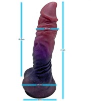Galactic Pulse Dildo – Der kosmische Begleiter für galaktische Freuden, 21 cm, intergalaktisches Design, funkelnder Nachthimmel