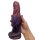 Nebular Serpent Dildo – Compact fantasy tentacle in burgundy-violet-black with shimmering finish, 22 cm, structured premium silicone