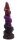 Primal Bloom Dildo – Glow-in-the-dark silicone dildo in tribal bloom design, 20 cm, turquoise to orange fade