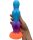Lumina Bloom Dildo – Glowing fantasy shaft in blue, purple and orange, 21 cm, textured curves & luminous effect