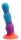 Lumina Bloom Dildo – Glowing fantasy shaft in blue, purple and orange, 21 cm, textured curves & luminous effect