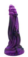Obsidian Coil Dildo – Spiral-textured fantasy dildo...