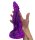 Obsidian Coil Dildo – Spiralstrukturierter Fantasy-Dildo in Lila-Schwarz, 23 cm