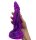 Obsidian Coil Dildo – Spiralstrukturierter Fantasy-Dildo in Lila-Schwarz, 23 cm
