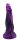 Obsidian Coil Dildo – Spiralstrukturierter Fantasy-Dildo in Lila-Schwarz, 23 cm