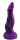 Obsidian Coil Dildo – Spiralstrukturierter Fantasy-Dildo in Lila-Schwarz, 23 cm