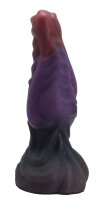Elder Maw Dildo – Deep violet tentacle form with scale ridges, 21 cm, intense fantasy texture for extreme fullness