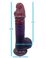 Dynasty Dragon Dildo – Schuppiger Drachenkörper im Stil fernöstlicher Mythologie, 21 cm, strukturierte Oberfläche & stabile Basis