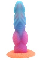 Abyssal Coral Dildo – Mermaid Texture with Spiral Ridges, 20 cm, Pink-Turquoise Fantasy Shaft