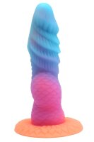 Abyssal Coral Dildo – Mermaid Texture with Spiral Ridges, 20 cm, Pink-Turquoise Fantasy Shaft