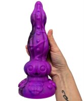 Pumpkin Bloom Dildo – Halloween-Inspired Fantasy Toy with Botanical Texture & Sparkle, 24 cm