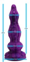 Pumpkin Bloom Dildo – Halloween-Inspired Fantasy Toy with Botanical Texture & Sparkle, 24 cm