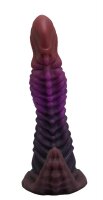 Parasite Fang Dildo – Alien-inspiriertes Biodesign mit Segmentstruktur, 23 cm, kraftvolle Krümmung & stabile Basis