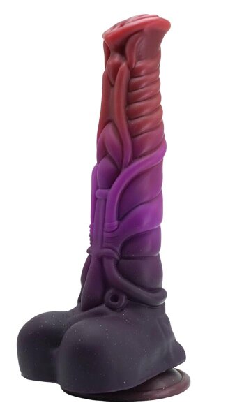 Xeno Core Dildo – Spiral-Ribbed Alien Fantasy Toy, 23 cm, Biomechanical Form & Suction Base