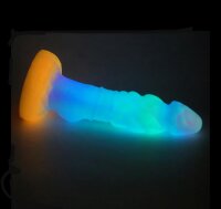 Luminous Bloom Dildo – Multicolored Fantasy Dildo with Deep Texture and Stimulating Form, 22 cm