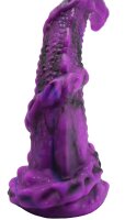 Twilight Serpent Dildo – Reptilian Fantasy Toy with Twisting Texture, 35 cm, Deep Purple Giant