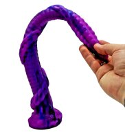 Twilight Serpent Dildo – Reptilian Fantasy Toy with Twisting Texture, 35 cm, Deep Purple Giant