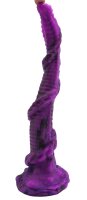 Twilight Serpent Dildo – Reptilian Fantasy Toy with Twisting Texture, 35 cm, Deep Purple Giant