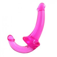 Lust Merge Dildo – Ergonomischer Gurtlos-Dildo für Paare, 21cm, beidseitig verwendbar, pink
