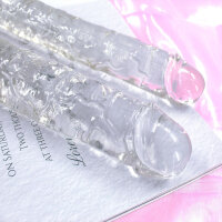 Crystal Veins Dildo – Transparenter Doppel-Dildo...