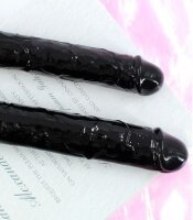 Obsidian Veins Dildo – Schwarzer Doppel-Dildo mit realistischer Aderstruktur, 31 cm, stabil & intensiv