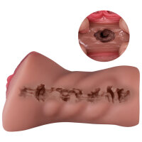 Soft Entry Pleasure – Compact 2-in-1 Vagina & Anal Masturbator, 17.5 cm, ultra-soft & lifelike