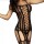 Seductive Stripes Bodystocking – Schwarze Netzoptik, ouvert, XS bis L, elastisch