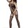 Midnight Lattice Bodystocking – Black Fishnet Catsuit with Lace-Up Cut-Out & Open Crotch, XS-L