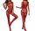 Fiery Desire Bodystocking – Beidseitig tragbar, ouvert, XS-L (34-40), Rot