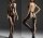 Noir Obsession Bodystocking – Schwarzer Halterneck Netz-Catsuit mit großen Cut-Outs & ouvert Schritt, XS–L