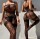 Diamond Net Bodystocking – Open-Crotch, Stretchable, XS-M (34-38), Black