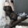 Diamond Net Bodystocking – Open-Crotch, Stretchable, XS-M (34-38), Black