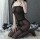 Diamond Net Bodystocking – Open-Crotch, Stretchable, XS-M (34-38), Black
