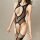 Deep-Cut Ouvert Bodystocking – Schwarzer Netz-Catsuit mit großem Brust-Ausschnitt & Cut-Out-Design, XS–L