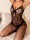Lace Fantasy Ouvert Catsuit – Spitzen-Bodysuit, XS-L, Schwarz