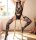 Onyx Keyhole Garter Mens Bodystocking – Netz-Catsuit mit Keyhole-Ausschnitt, Straps-Optik & Ouvert, XS–L